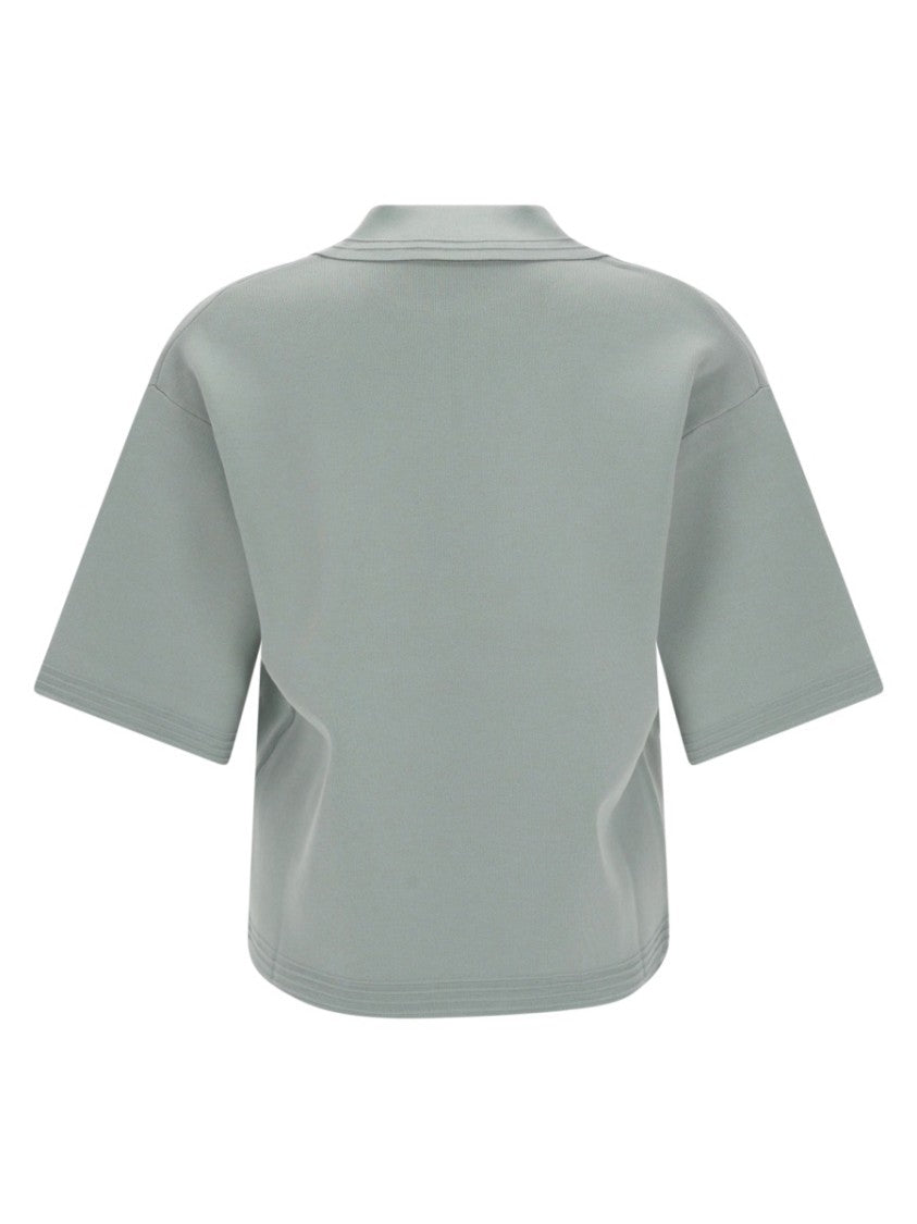 Max Mara Loose-Fit Notched Collar Viscose-Blend Top