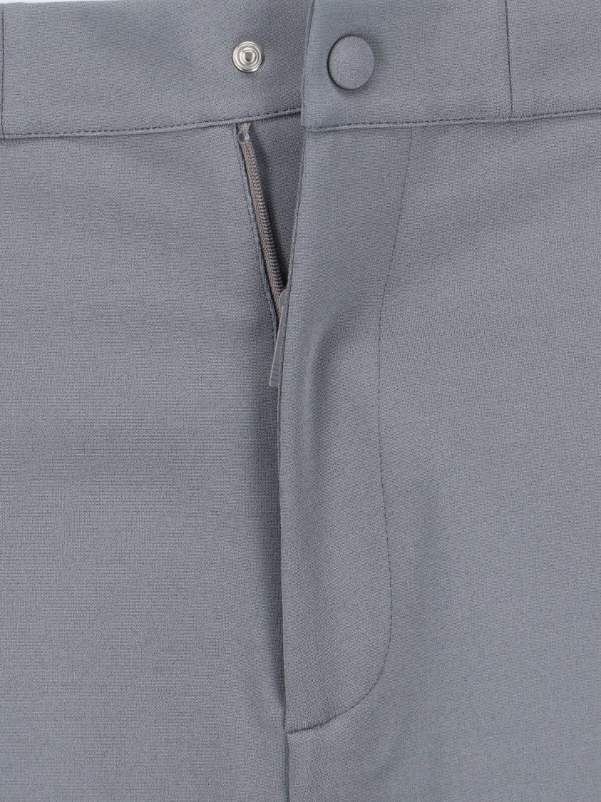 Thom Browne Grey 4-Bar Viscose Blend Straight Shorts