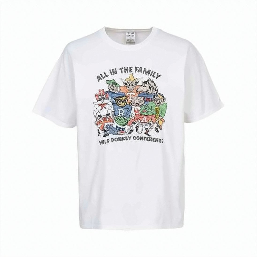 Wild Donkey Graphic Print Short-Sleeved T-Shirt