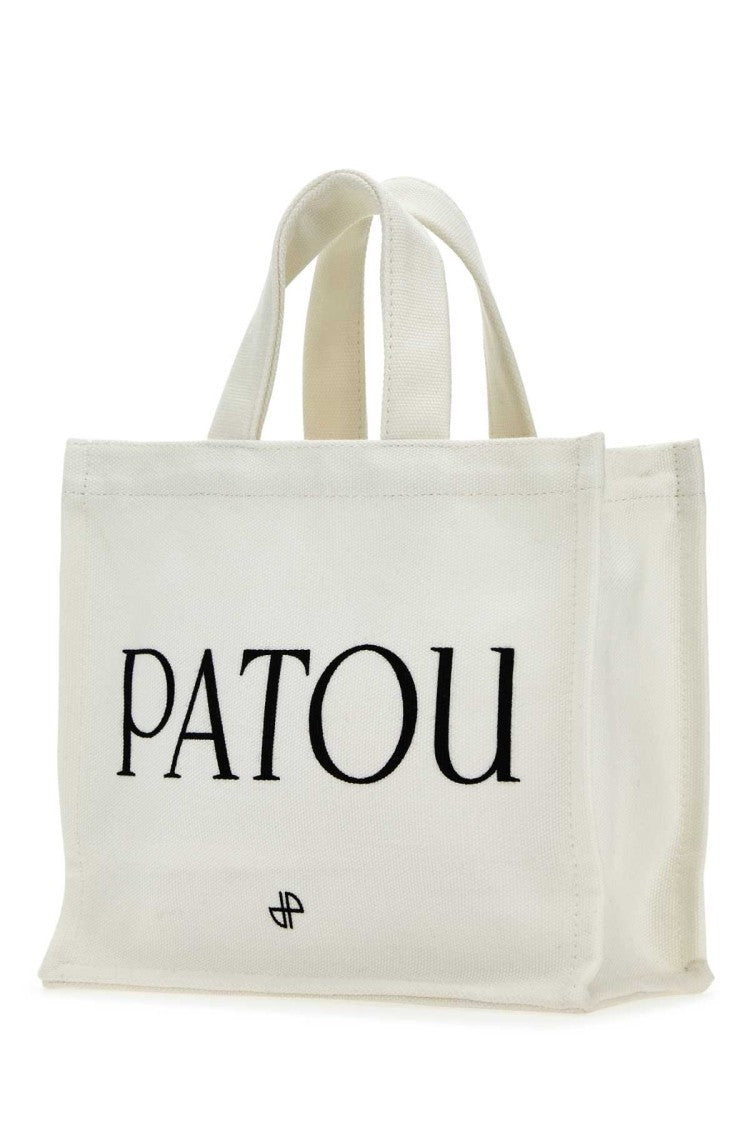 Patou White Cotton Shopping Bag