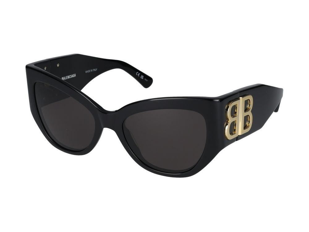 Balenciaga Black Bb0322s Acetate Cat-Eye Sunglasses