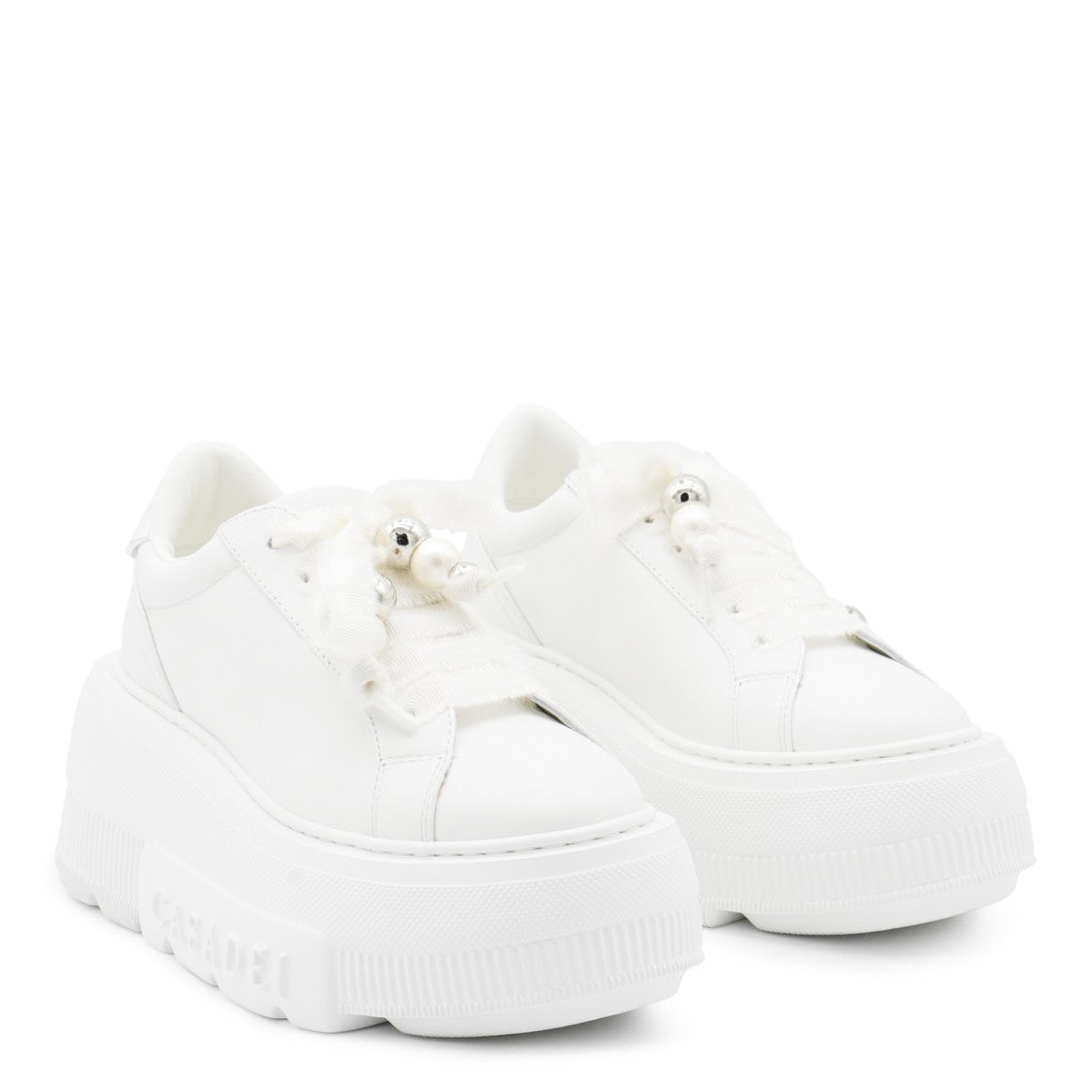 Casadei White Leather Nexus Sneakers