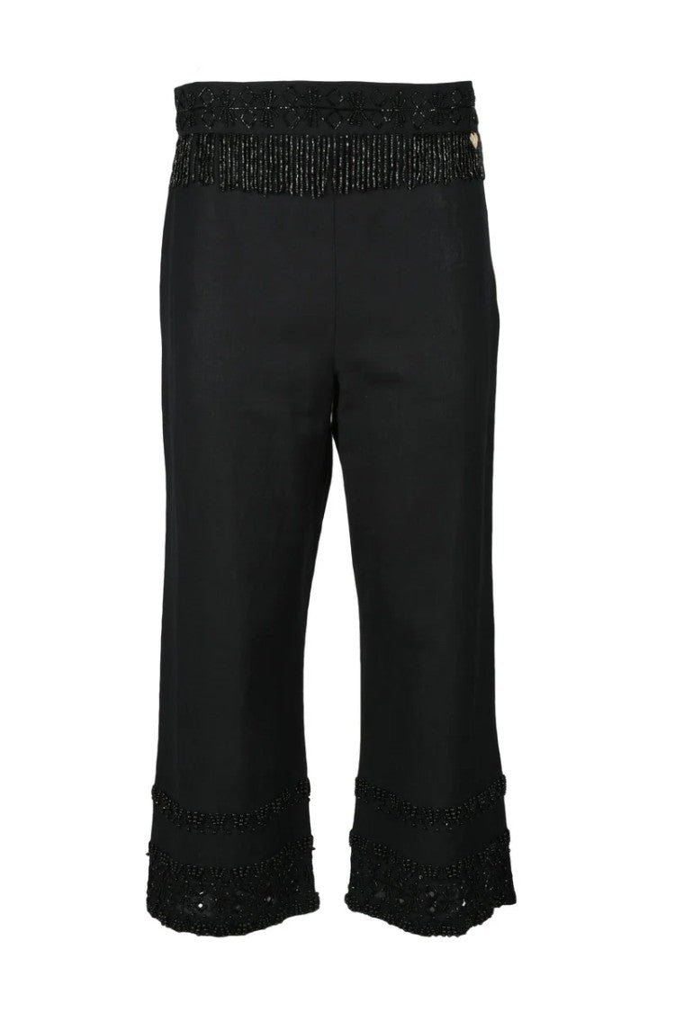 Twin-Set High Waist Black Trousers
