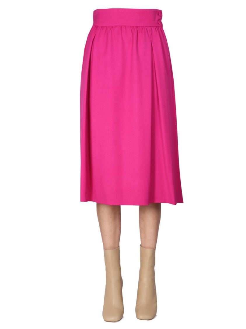 Moschino Flared Midi Skirt With Side Button