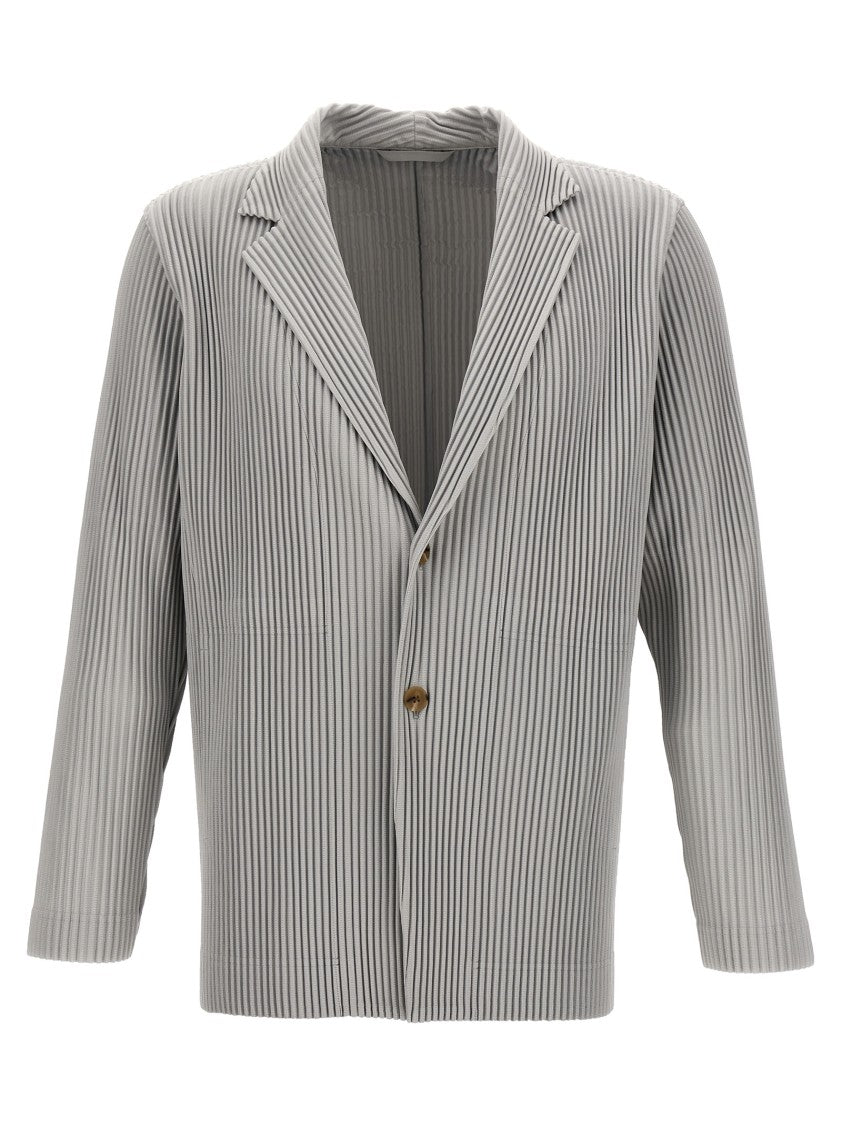 Homme Plissé Issey Miyake Single-Breasted Pleated Blazer