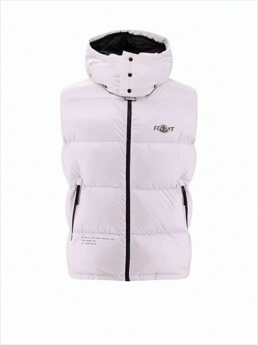 Moncler High-Collar Sleeveless Puffer Vest With Hood