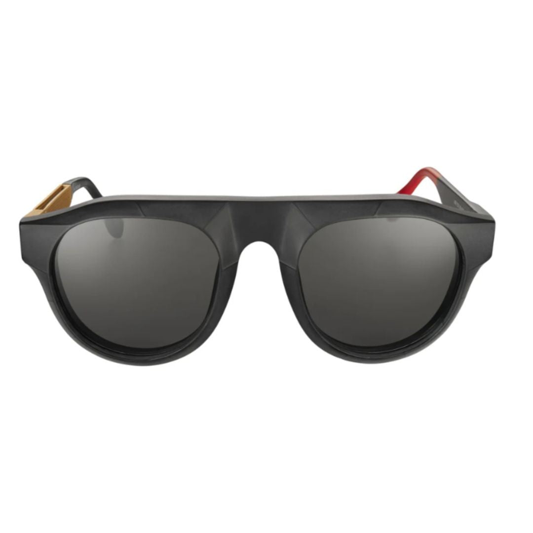 Vysen Gold Bold Round Frame Sunglasses
