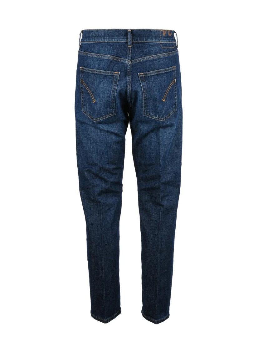 Dondup Blue Jef Carrot Fit Stretch Jeans