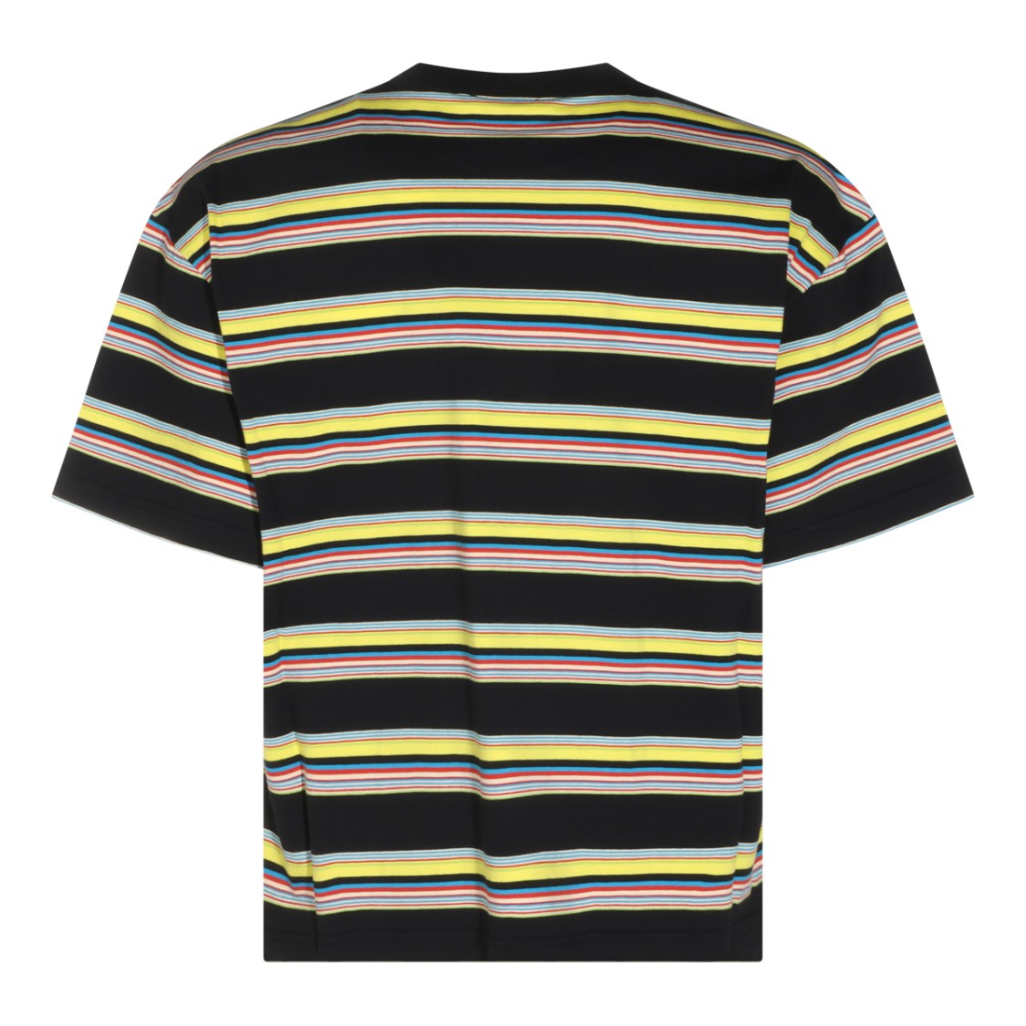 Marni Multicolor Striped Cotton T-Shirt With Heart Logo