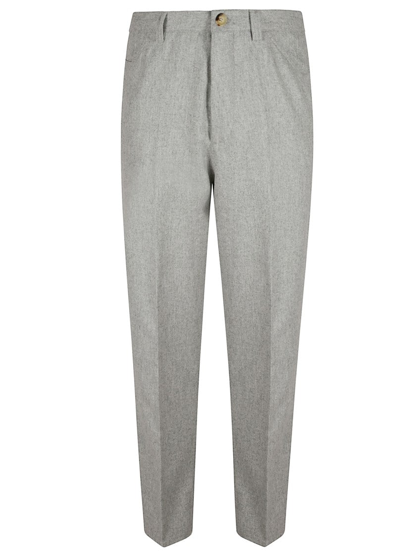 Brunello Cucinelli Medium Grey Wool Trousers