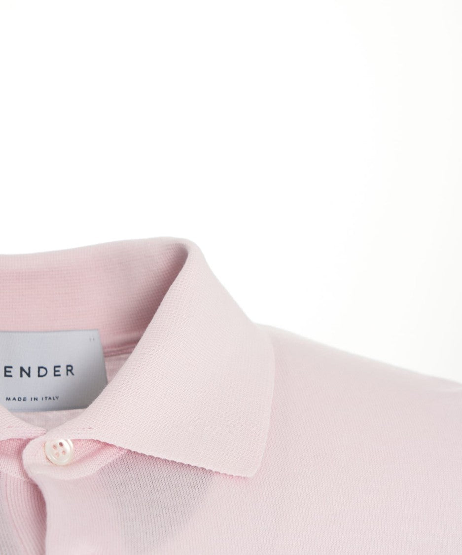 Gender Rose Cotton Polo Shirt With Ribbed Collar