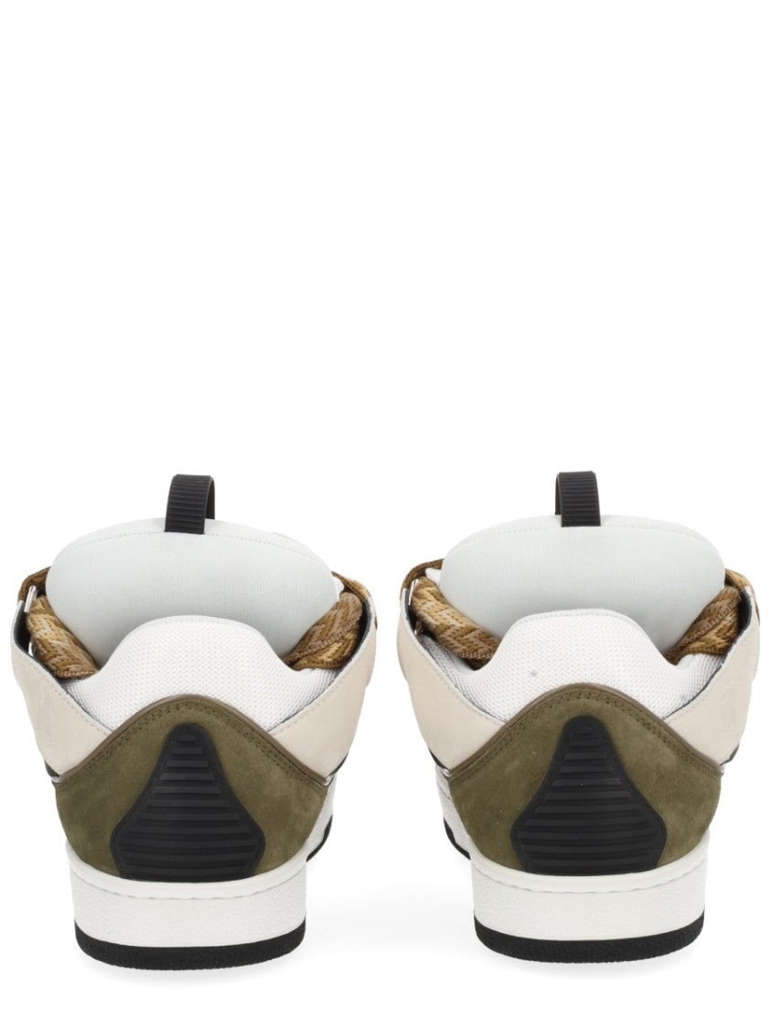 Lanvin Brown Curb Suede Sneakers