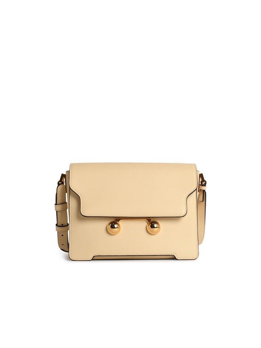Marni 'New Trunk' Ivory Leather Crossbody Bag