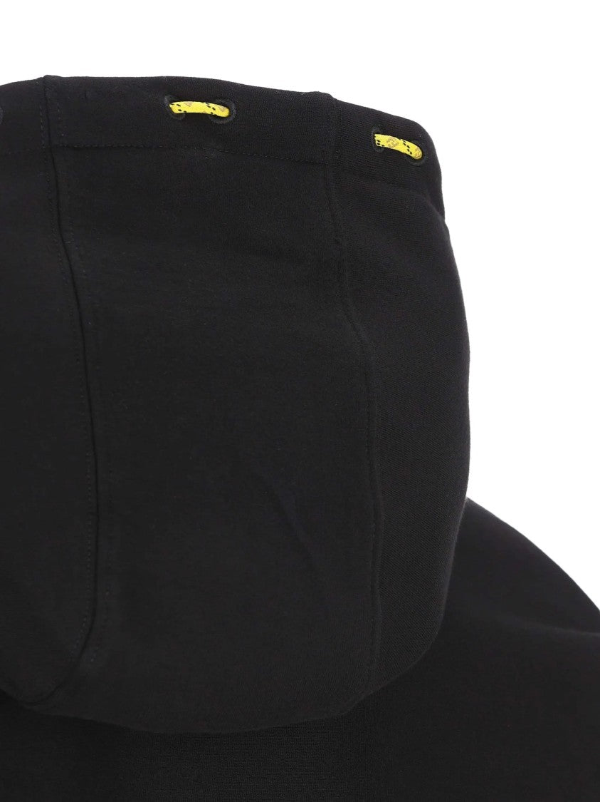Fendi Ff Black Hoodie Yellow Drawstring Hoodies