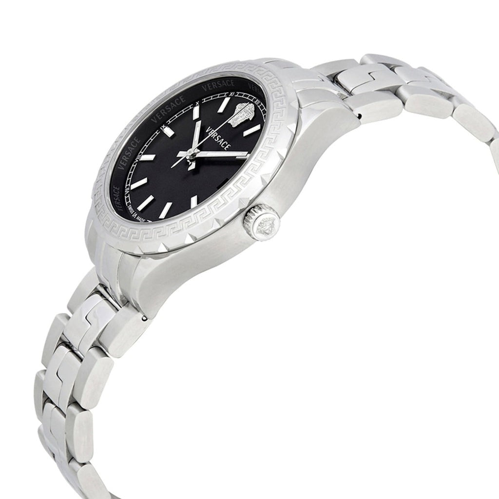 Versace Hellenyium 35Mm Swiss-Made Quartz Watch With Black Dial