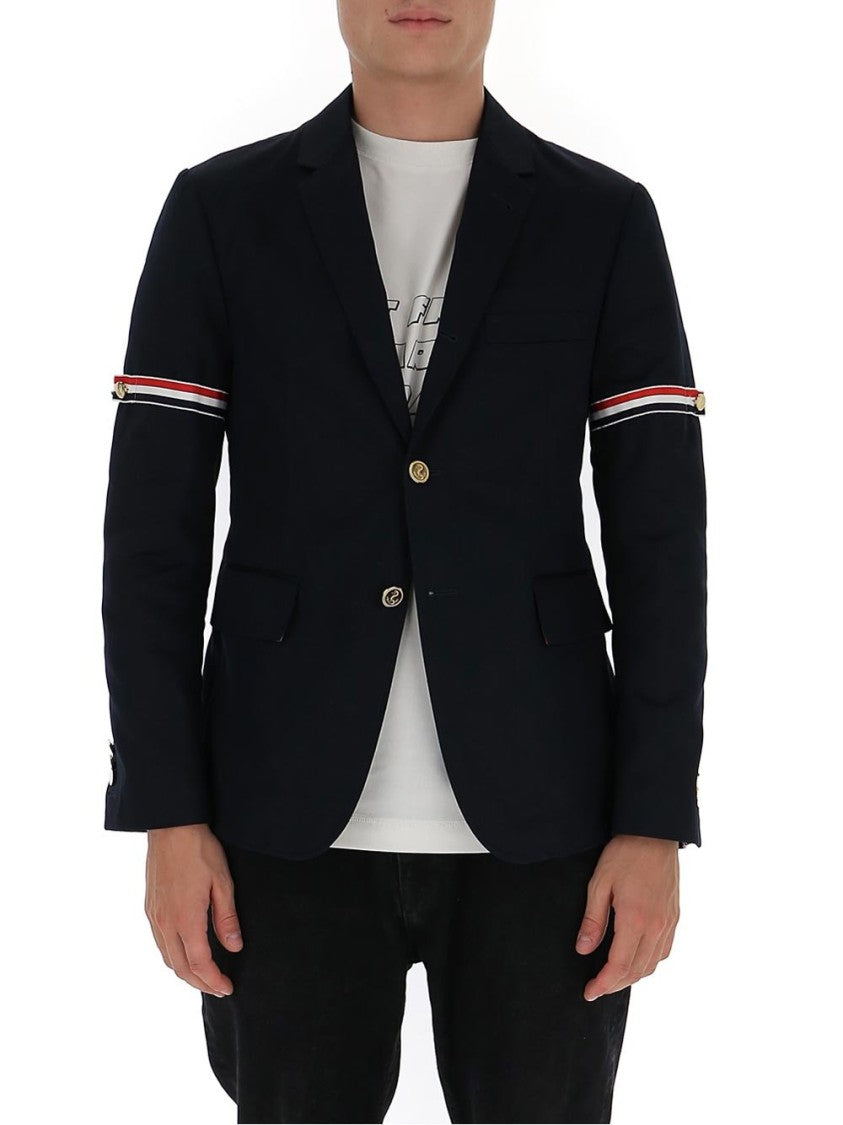 Thom Browne Classic Tailored Blazer With Distinctive Arm Bands