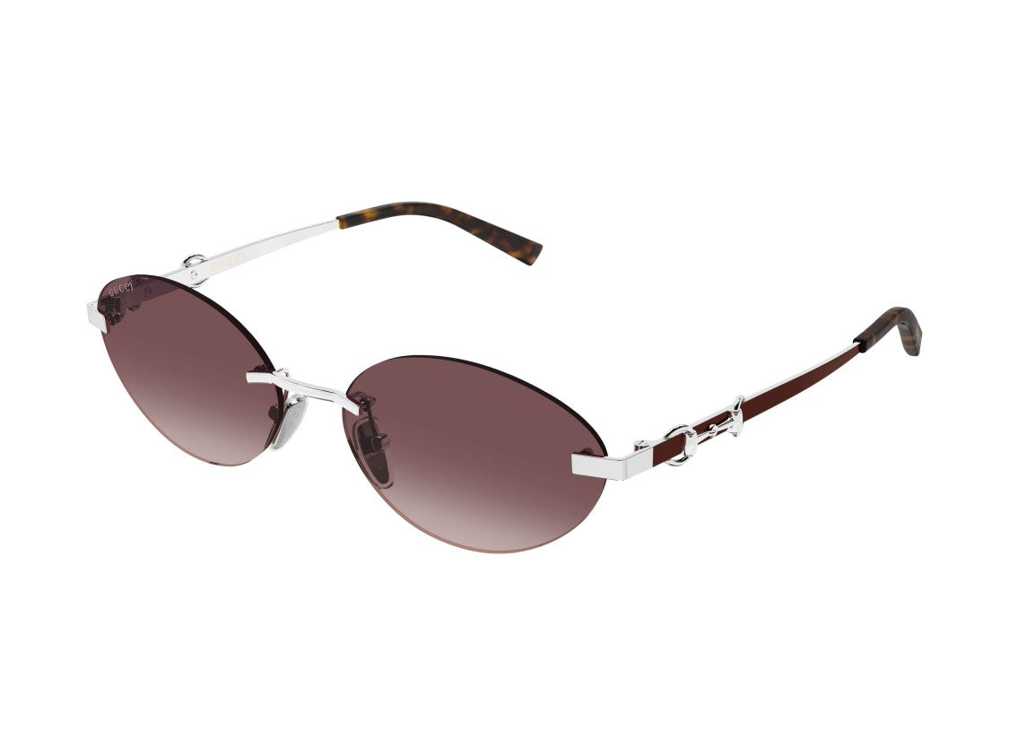 Gucci Gg2051s Silver Accent Rimless Gradient Square Sunglasses