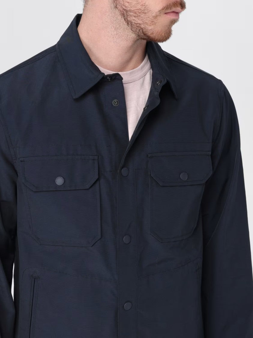 Woolrich Dark Navy Cotton Linen Shirt
