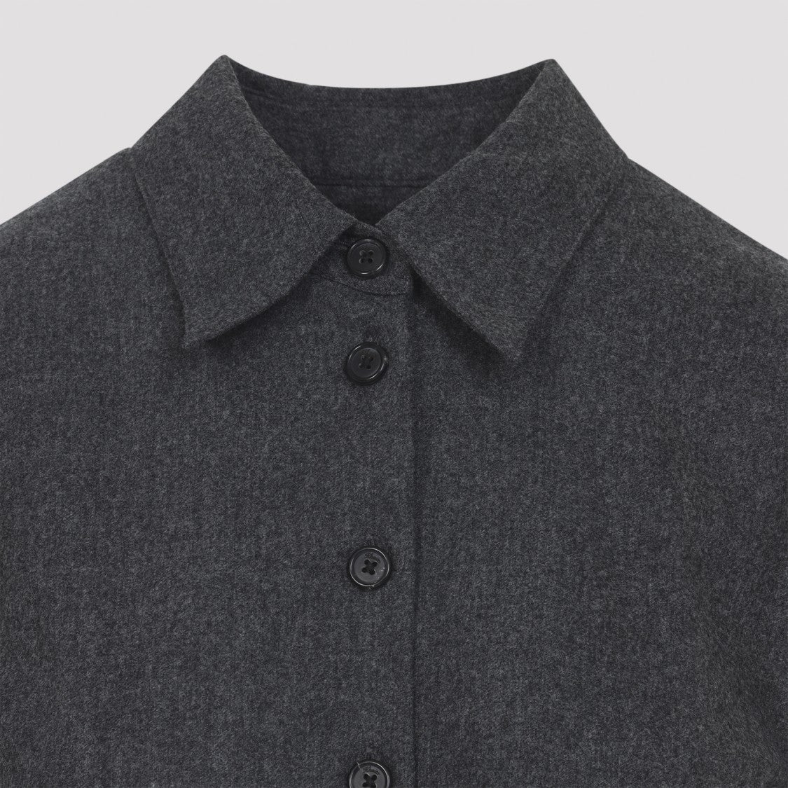 Khaite Auryn Grey Wool Shirt