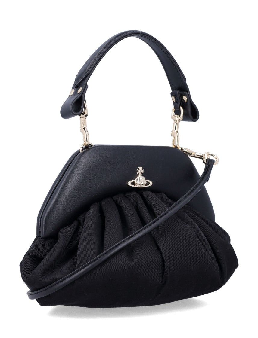 Vivienne Westwood Brooke Black Viscose Clutch Bag