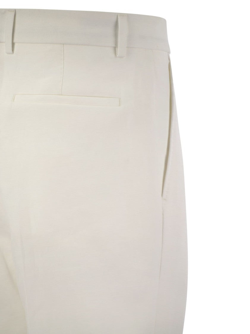 Brunello Cucinelli Leisure Fit Linen Trousers With Darts