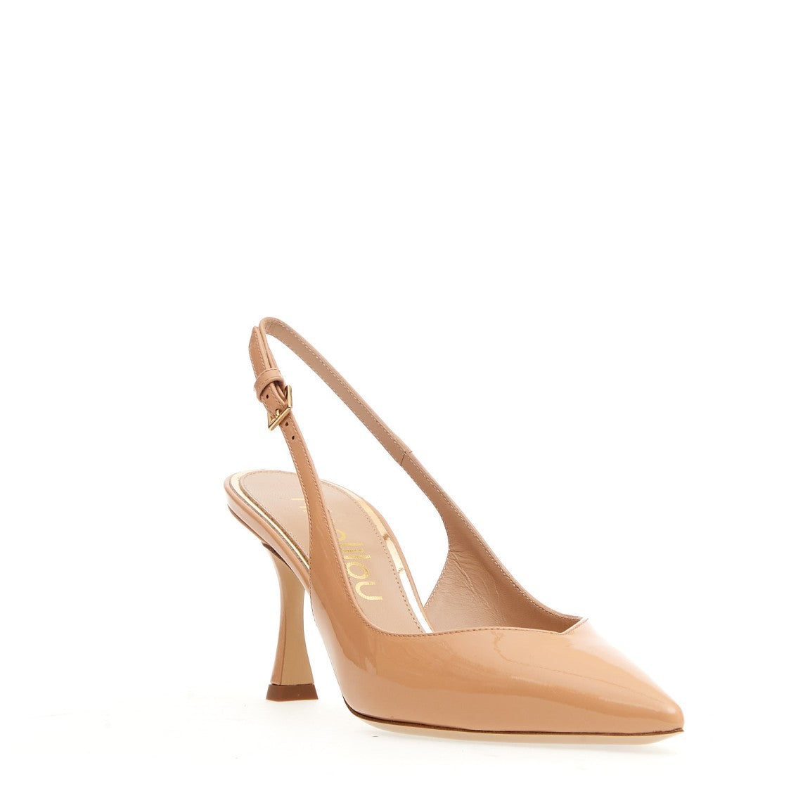 Ninalilou 75Mm Heel Nude Patent Slingback