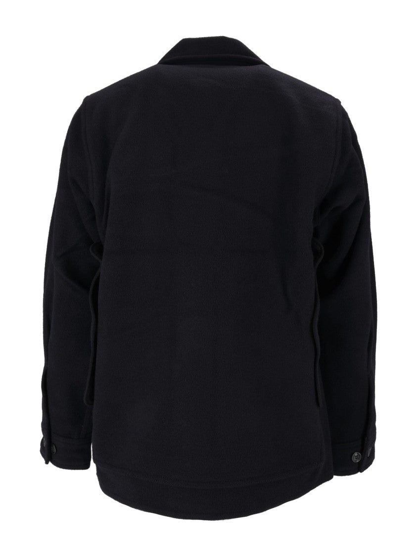 Filson Black Wool Mackinaw Cruiser Jacket