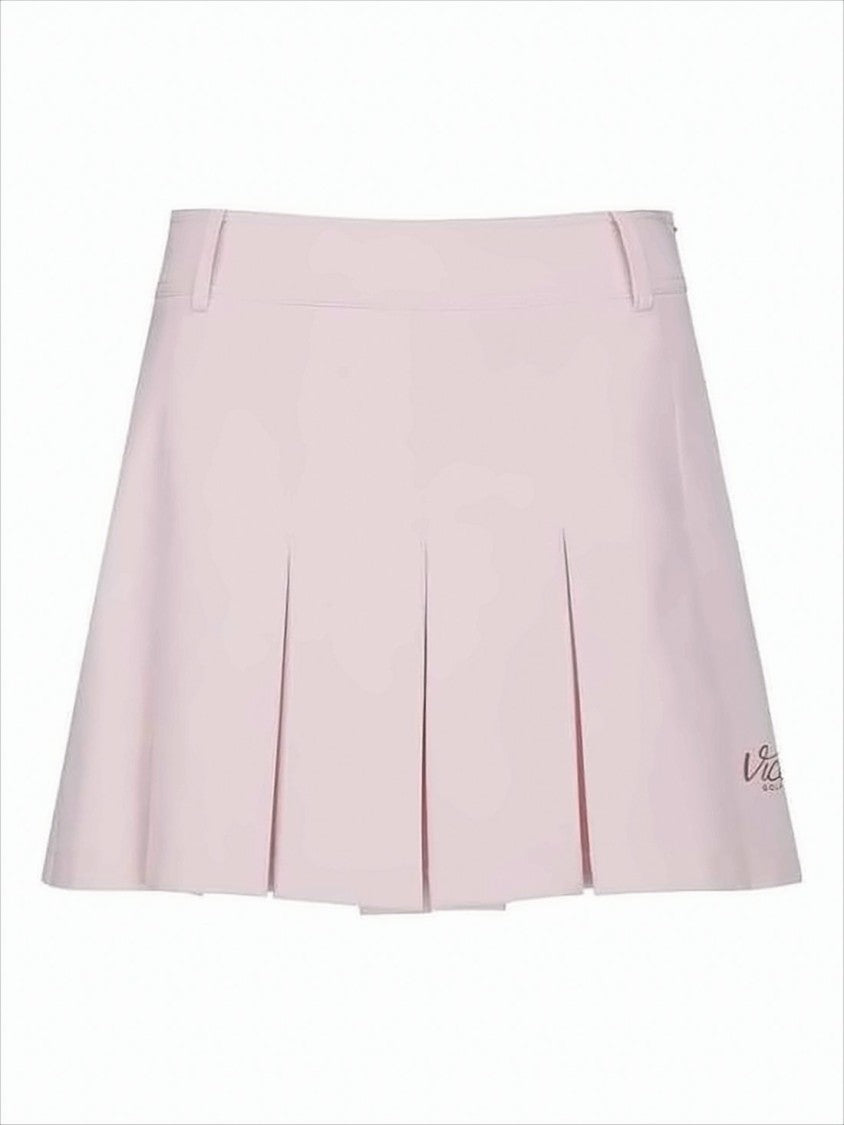 Vice Golf Pleated Mini Skirt With Integrated Shorts And Logo Detail