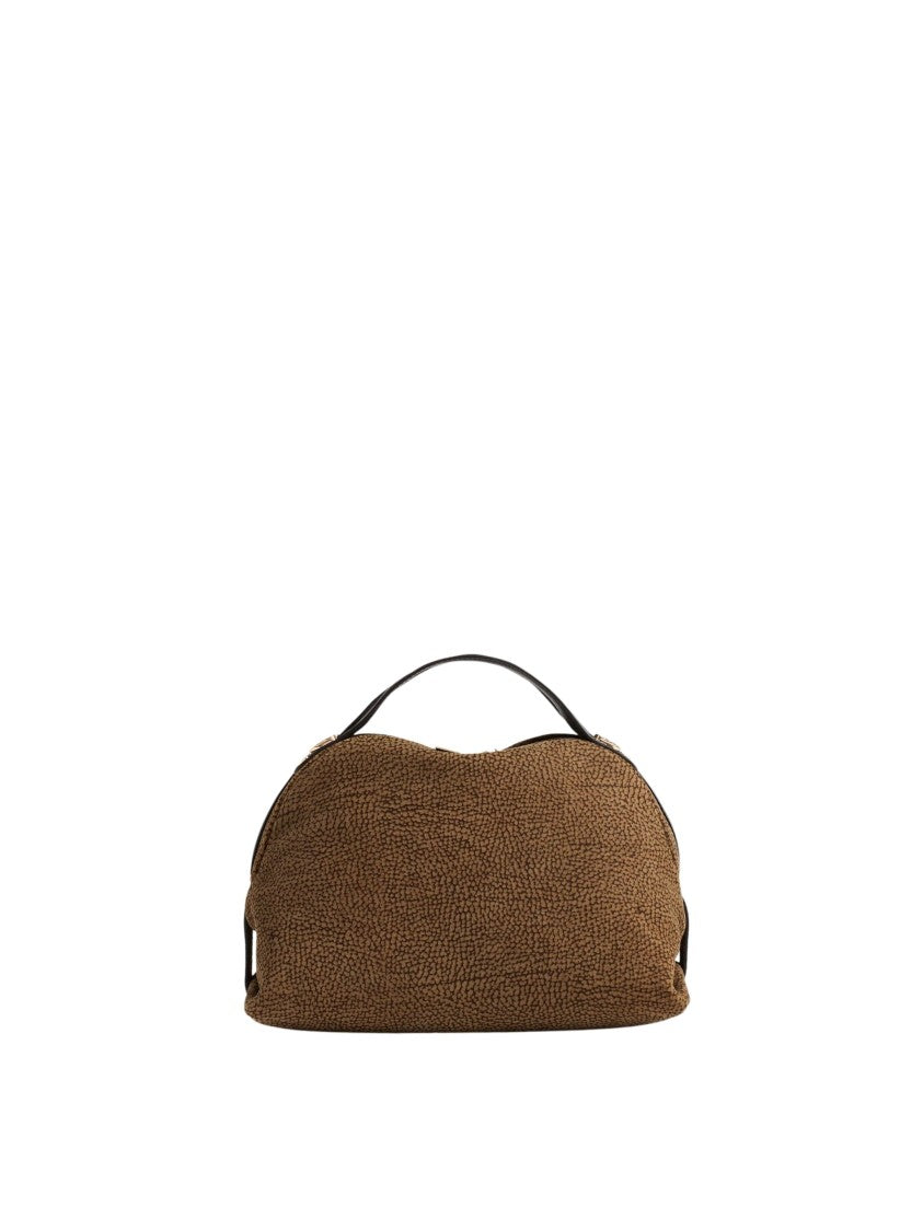 Borbonese Sexy S Textured Suede Leather Shoulder Bag