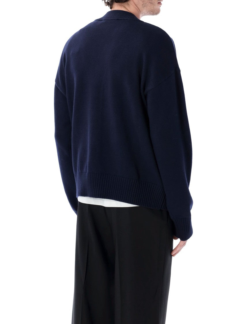 Ami Paris De Cœur Cardigan With V-Neck
