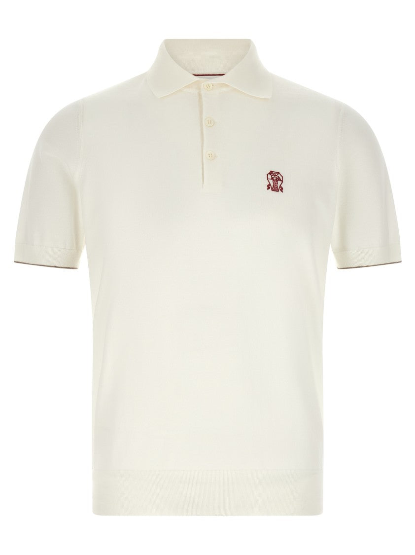Brunello Cucinelli Logo Embroidery Polo Shirt