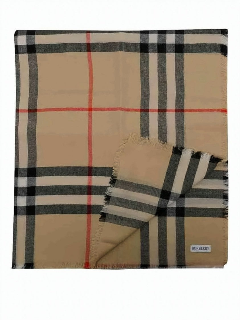 Burberry Classic Check Pattern Wool Scarf