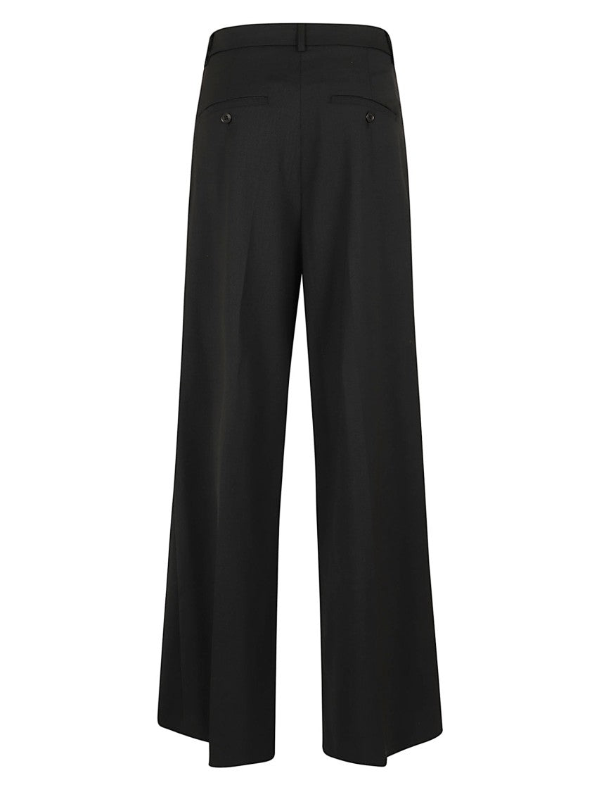 Max Mara Black Wide-Leg Trousers With High Waist