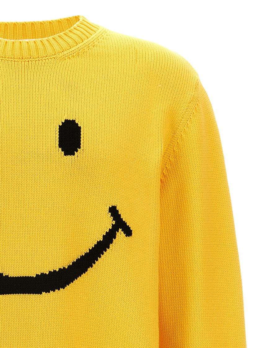 Moschino Crewneck Sweater With 'Smiley' Intarsia Design