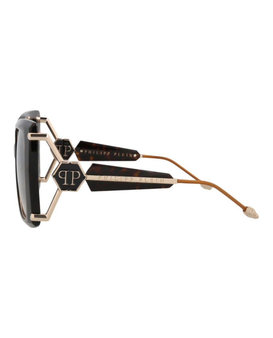 Philipp Plein Square-Frame Acetate Sunglasses With Saddle Nose Bridge