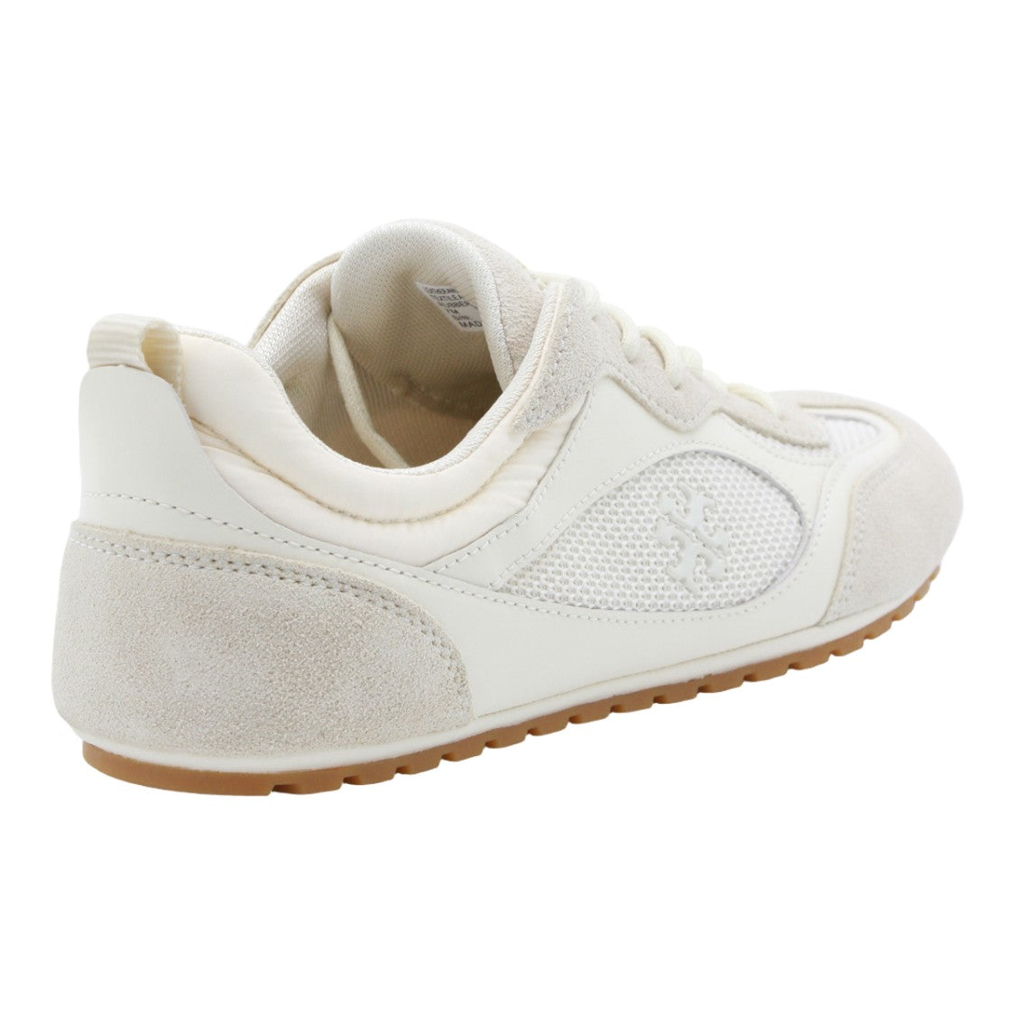 Tory Burch Low-Profile White Sneakers With Suede Overlays
