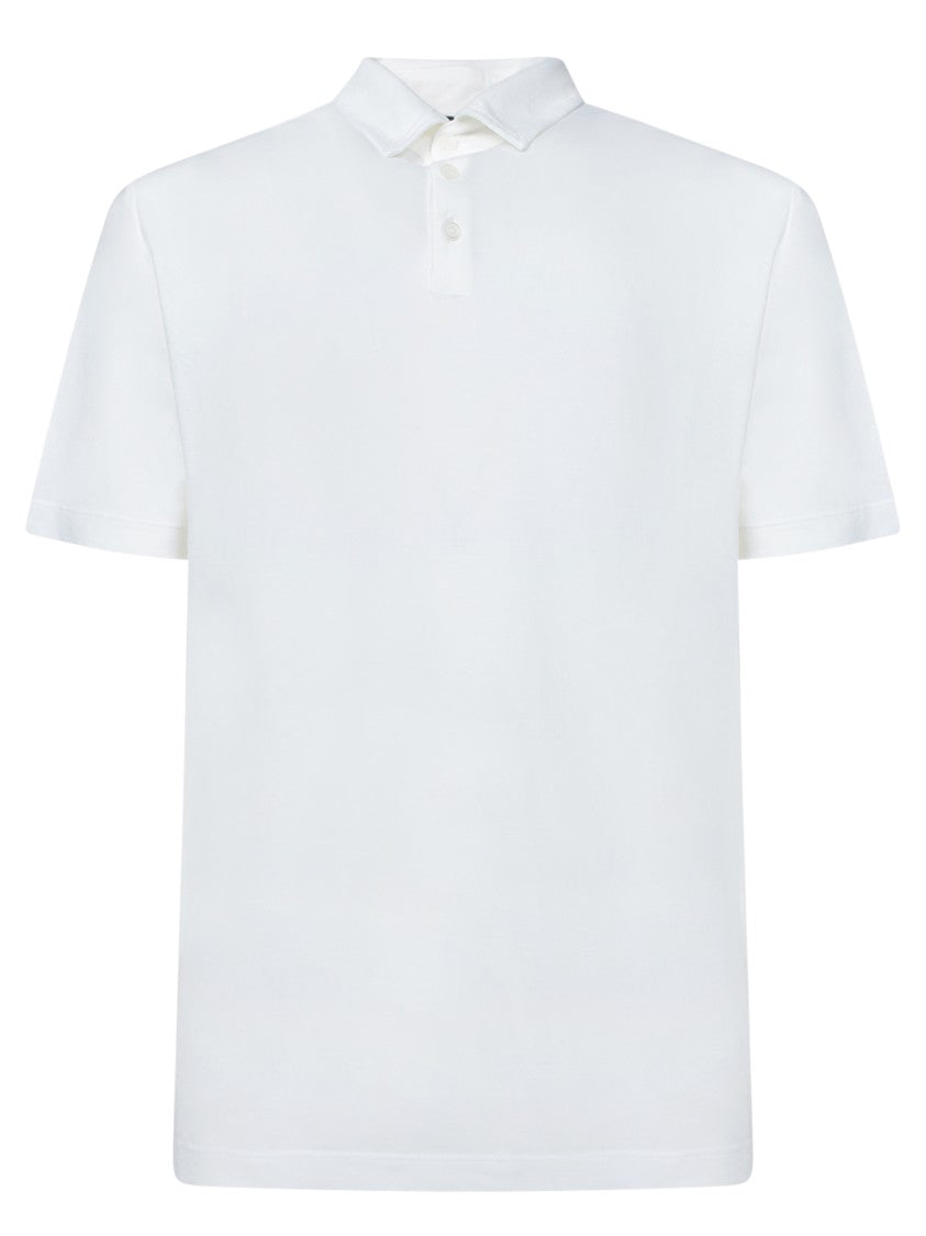 Zanone White Polo Shirt With Stylish Collar
