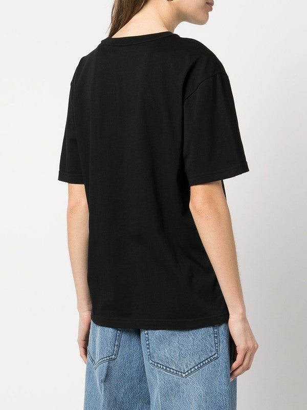 Alexander Wang Rubberised Logo Cotton T-Shirt