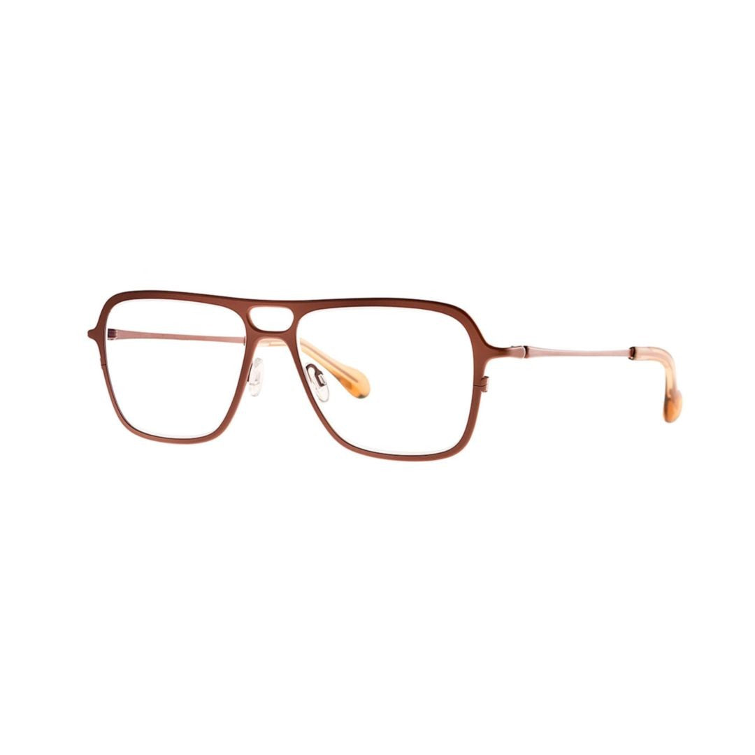 Theo Francium 345 Mama Africa Warm Brown Double Bridge Eyeglasses With Gradient Accents