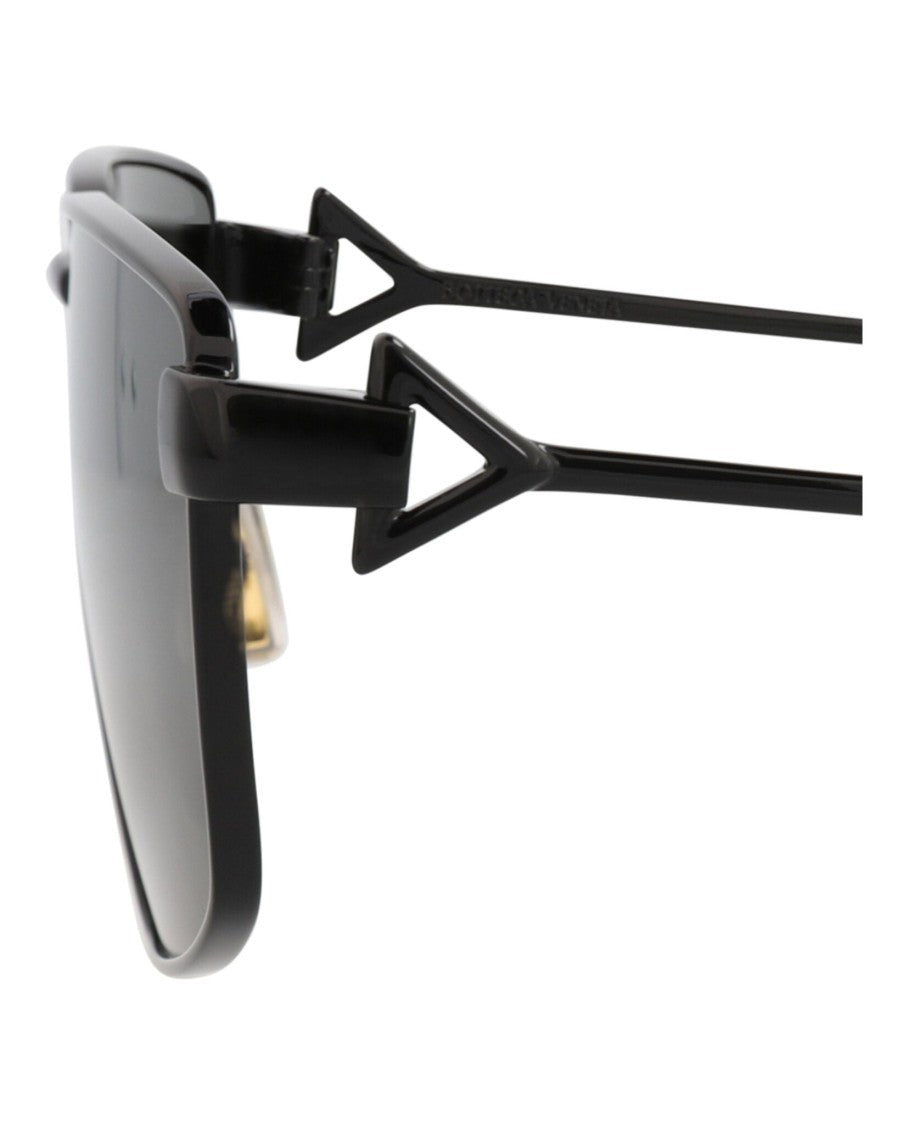 Bottega Veneta Square-Frame Metal Sunglasses With Designer Case