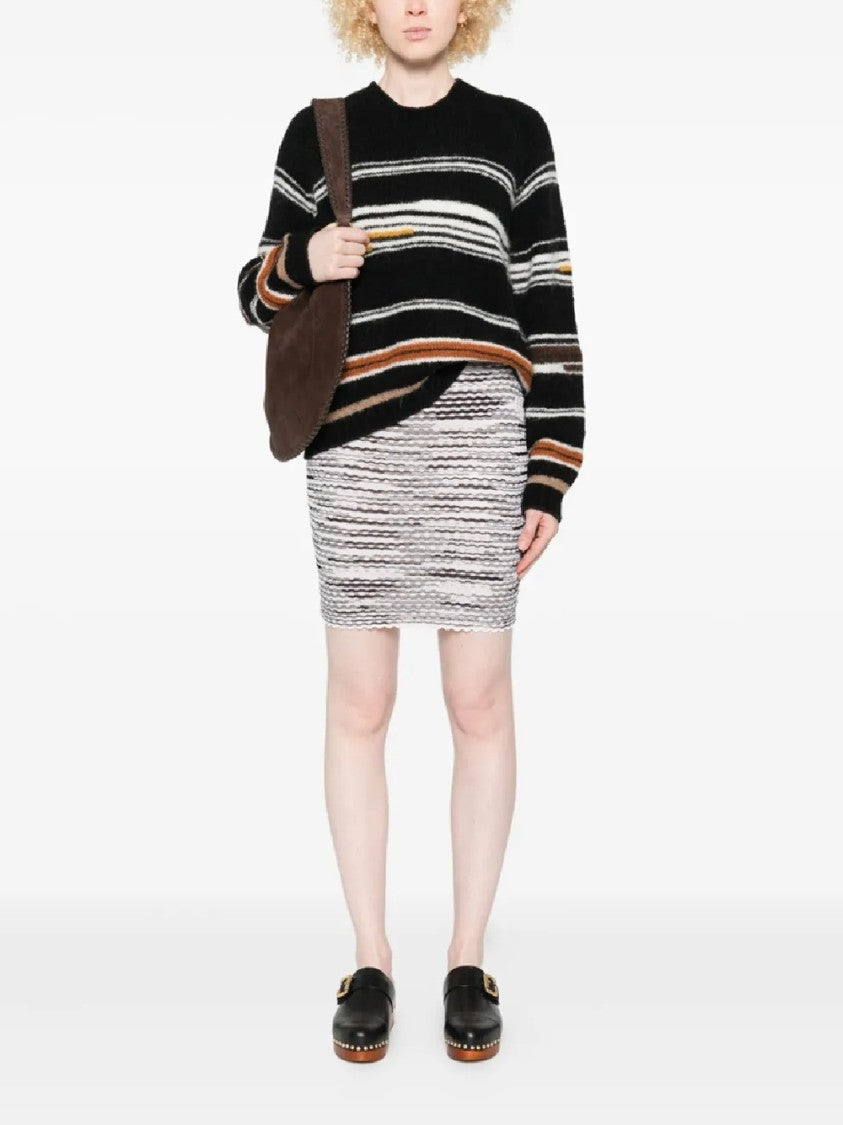 Missoni Horizontal Striped Knit Crewneck Sweater