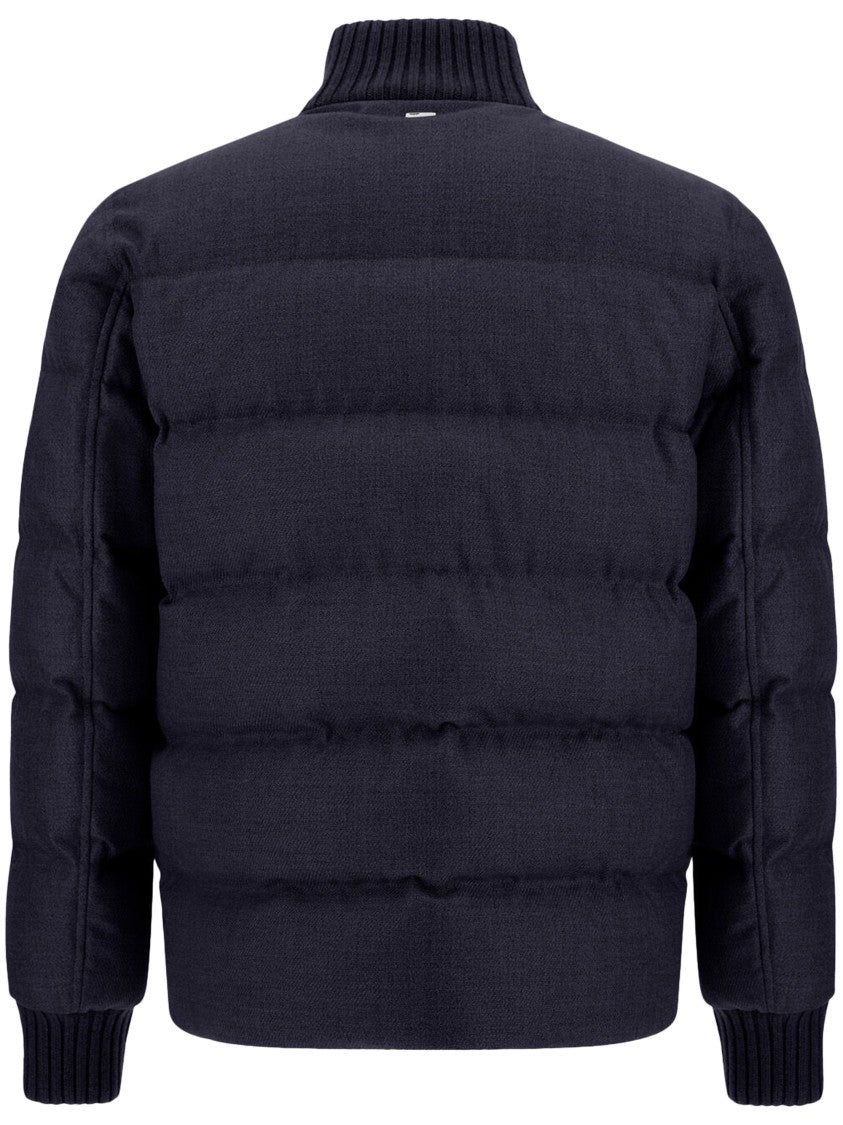 Herno Quilted Ribbed-Collar Puffer Down Jacket