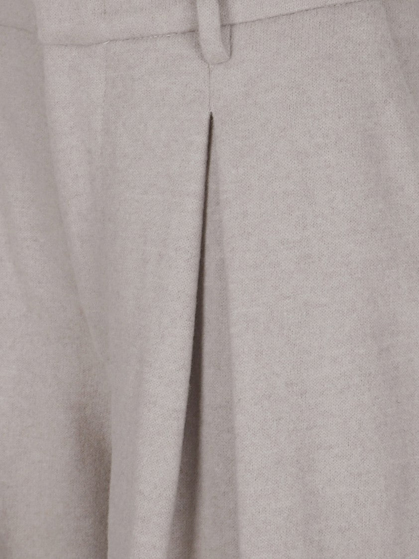 The Andamane Wide-Leg Trousers With Front Pleats