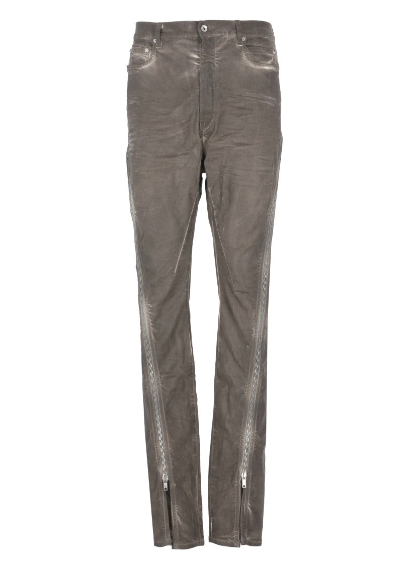 Drkshdw By Rick Owens Grey Cotton Bolan Banana Pants