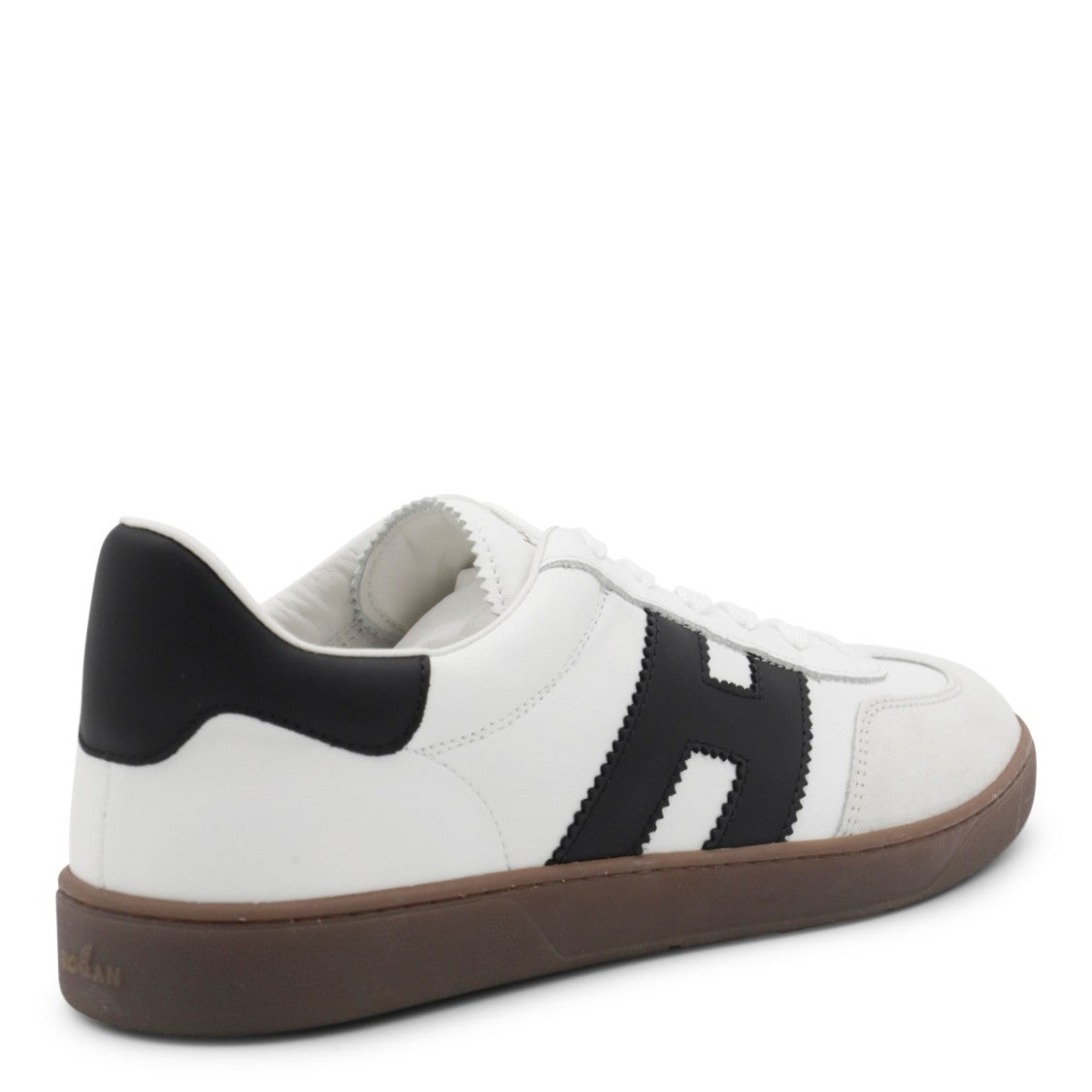 Hogan White And Black Leather Sneakers