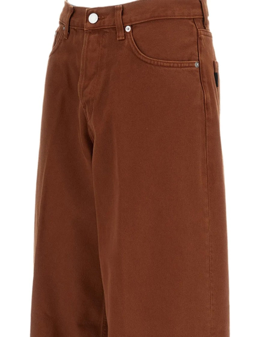 Haikure Soft Ecru Bethany Wide-Leg Cotton-Blend Trousers