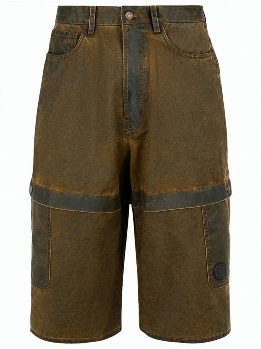 Acne Studios Rugged Brown Shorts With Cargo Pockets
