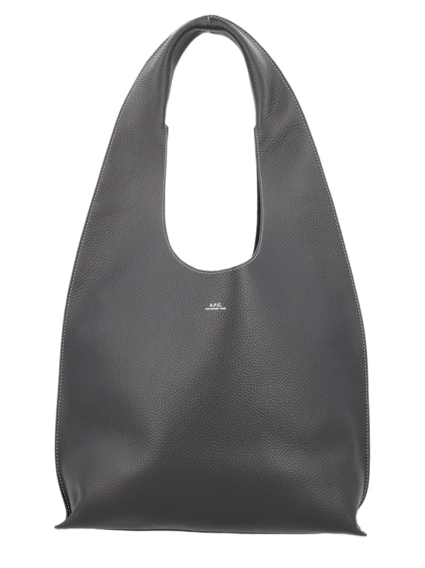A.P.C. Textured Cowhide Tote Bag With Integrated Handles