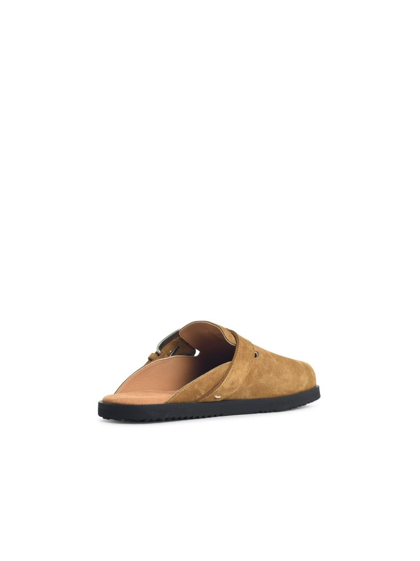 Maison Margiela 'Tabi' Beige Suede Slippers