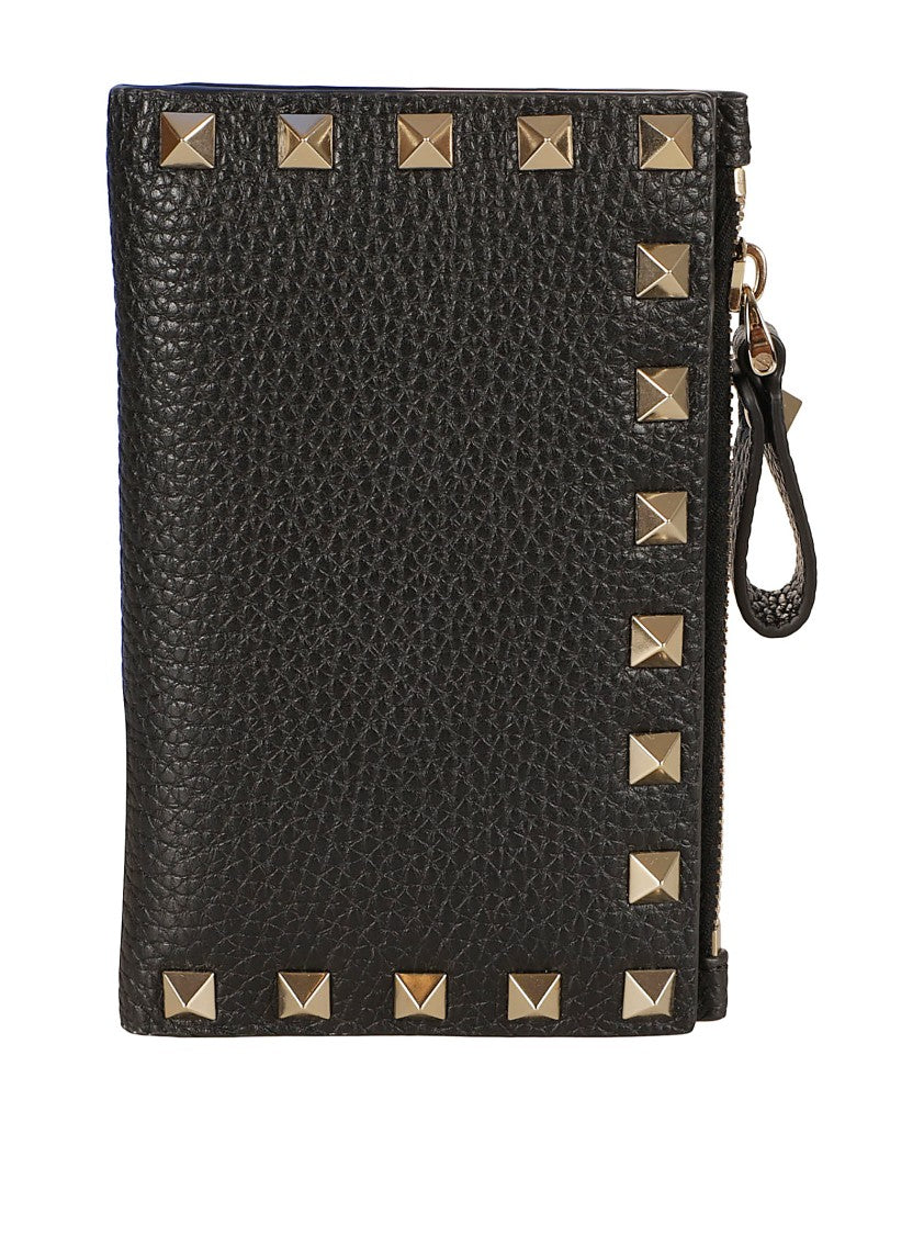 Valentino Garavani Grainy Calfskin Leather Coin Purse